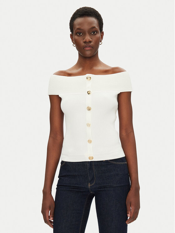 Morgan Morgan Pullover 251-MDONA M Weiß Slim Fit