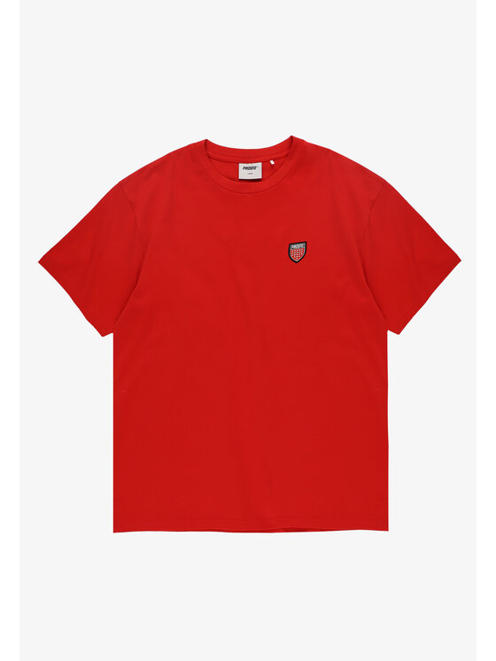 PROSTO. PROSTO. T-Shirt Shield Small KL261MTEE1073 Czerwony Regular Fit
