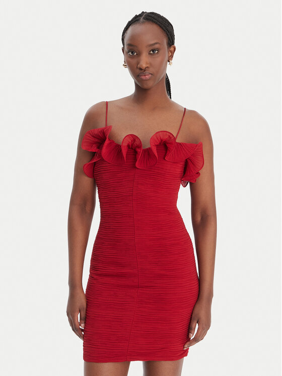 Guess Rochie cocktail W6RK80 WI342 Roșu Classic Fit