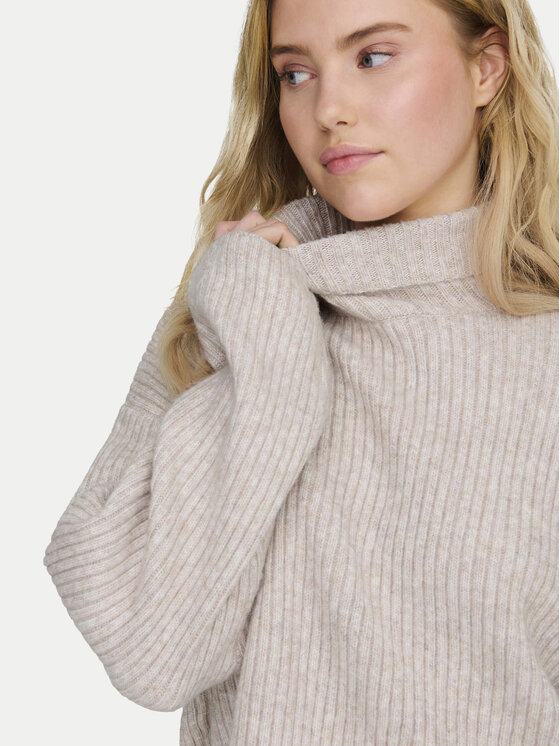 ONLY ONLY Rollkragenpullover Melanie 15321177 Beige Regular Fit