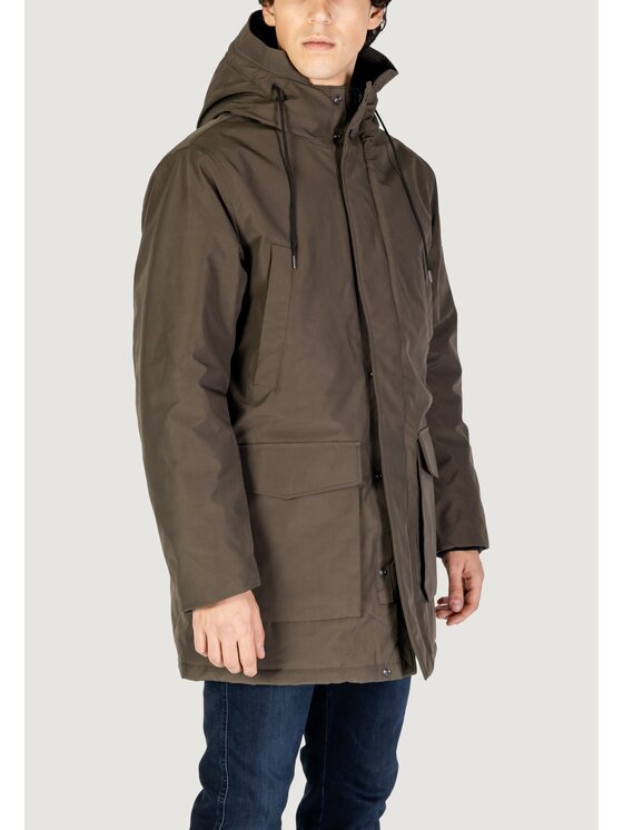 REPLAY REPLAY Parka RECYCLED THREE LAYERS NYLON POLY Zielony Regular Fit