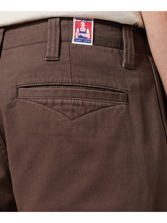 Wrangler Wrangler Szorty jeansowe CASEY CHINO SHORTS Brązowy Regular Fit