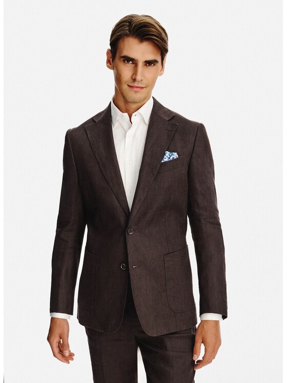 Pako Lorente Pako Lorente Marynarka P26SP-3G-029 Brązowy Slim Fit