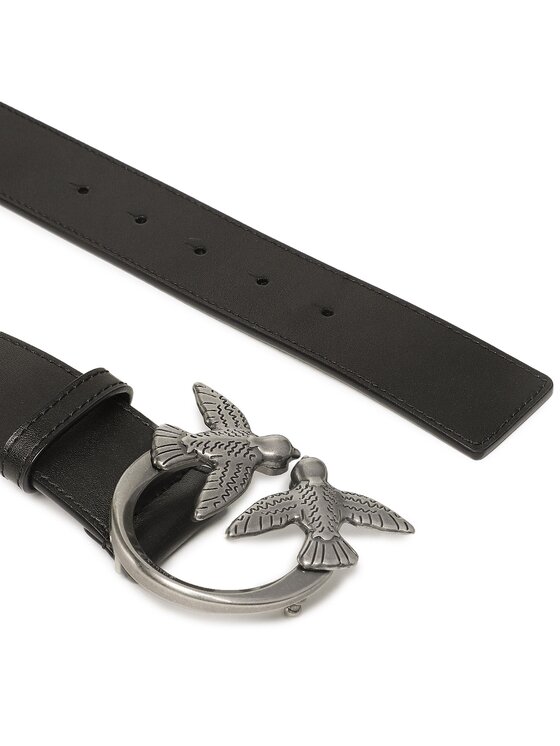 PINKO Pinko Pasek Damski Love Berry H4 Belt PE 23 PLT01 100120 A0F1 Czarny