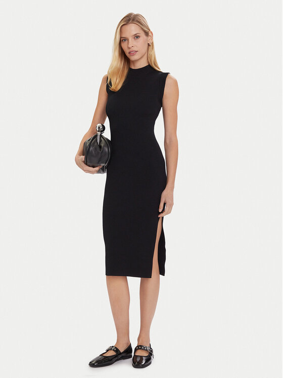 Morgan Morgan Kootud kleit 252-RMLISEA Must Slim Fit