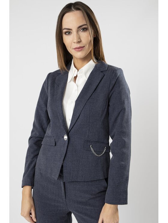 QUIOSQUE QUIOSQUE Sako GARLAND BLAZER Tmavomodrá Regular Fit
