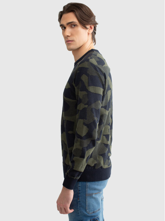 BIG STAR BIG STAR Sweter ORDI_000_160 Kolorowy Comfort Fit
