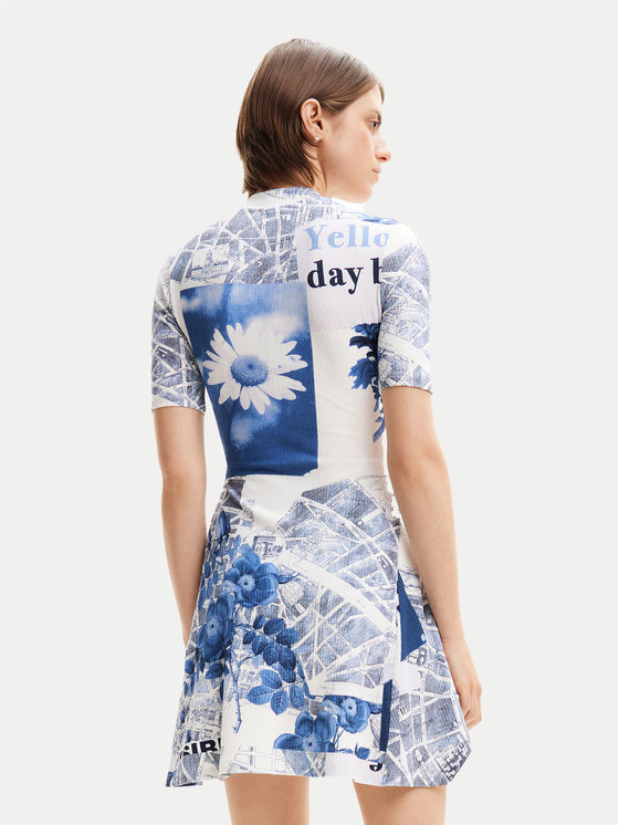 Desigual Desigual Hétköznapi ruha MONSIEUR CHRISTIAN LACROIX Clavelitos 24SWVK54 Kék Regular Fit