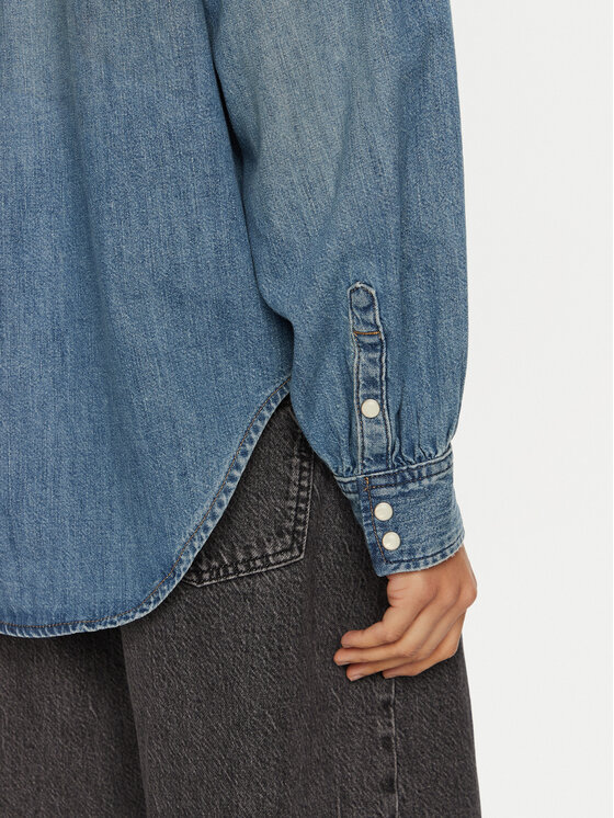 Wrangler Wrangler Τζιν πουκάμισο Cool Girl 112356474 Μπλε Regular Fit
