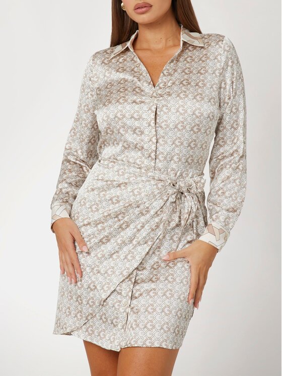 Guess Guess Sukienka codzienna 166945 Beżowy