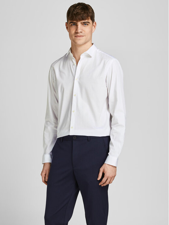 Jack & Jones Jack & Jones Košile 12201905 Bílá Slim Fit