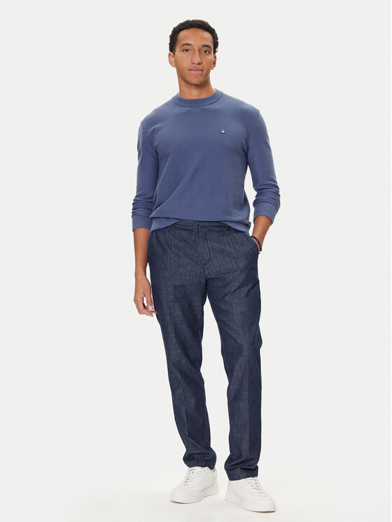 United Colors Of Benetton United Colors Of Benetton Πουλόβερ 1V4KU10AF Σκούρο μπλε Regular Fit