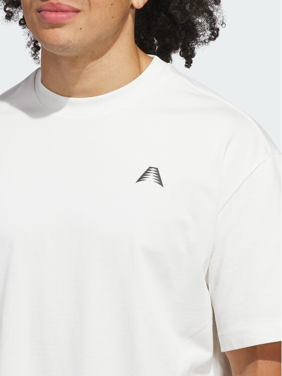 adidas adidas Koszulka techniczna 151077 Biały Loose Fit