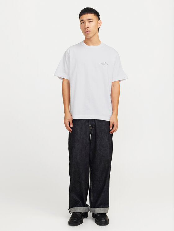 Jack&Jones Jack&Jones Majica Islington 12273015 Bela Loose Fit