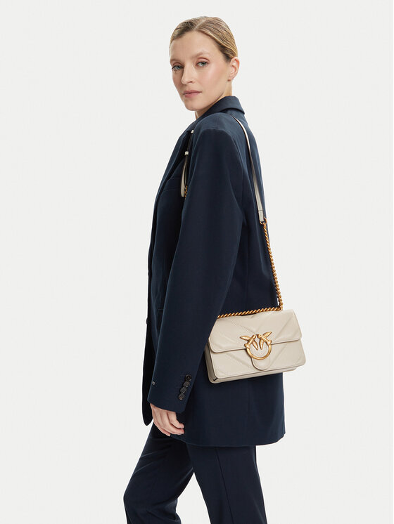 PINKO PINKO Τσάντα Love One Mini Light Dc. Al 25-26 PLTT 104550 A2OS Εκρού