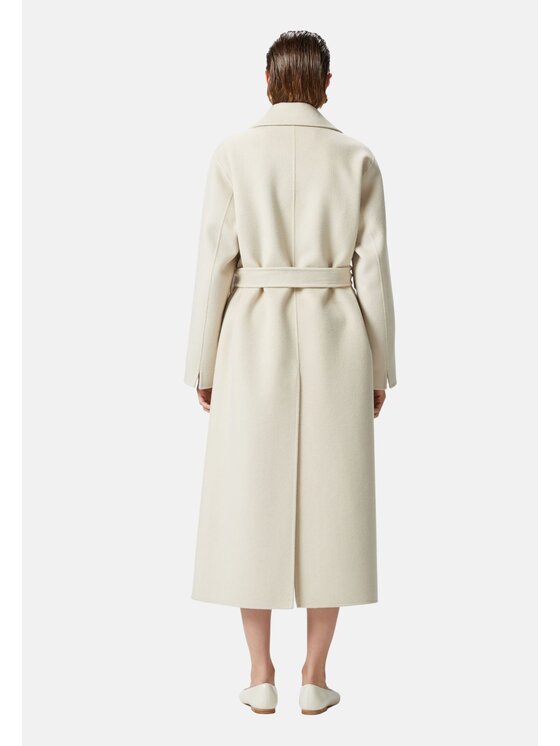 PINKO Pinko Płaszcz wełniany CORNICE CAPPOTTO PANNO DOUBLE 103819 Y27P Beżowy Regular Fit