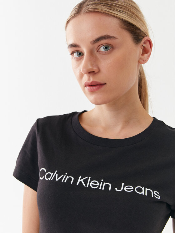 Calvin Klein Jeans Calvin Klein Jeans T-shirt J20J220253 Crna Slim Fit