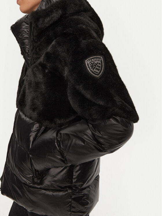 Blauer Blauer Μπουφάν πουπουλένιο 24WBLDC02290-999 Μαύρο Regular Fit
