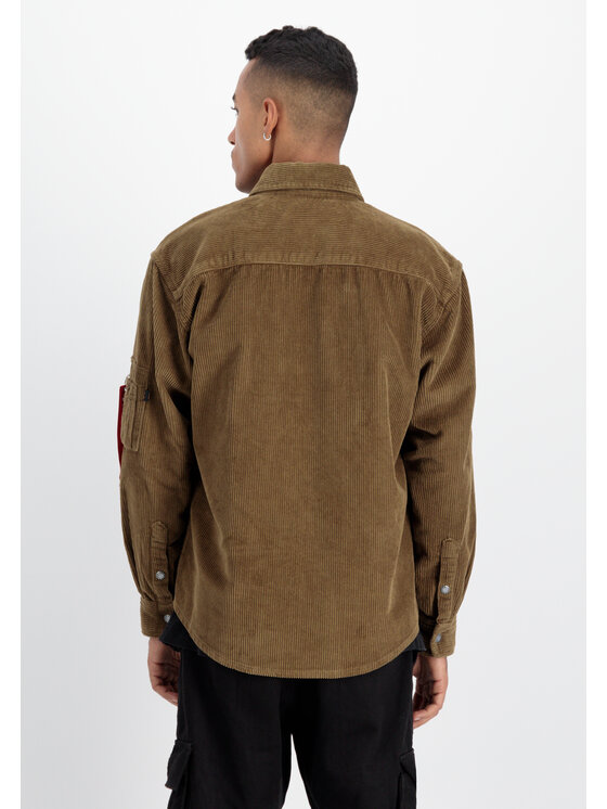 Alpha Industries Alpha Industries Koszula Cord Overshirt Żółty Regular Fit