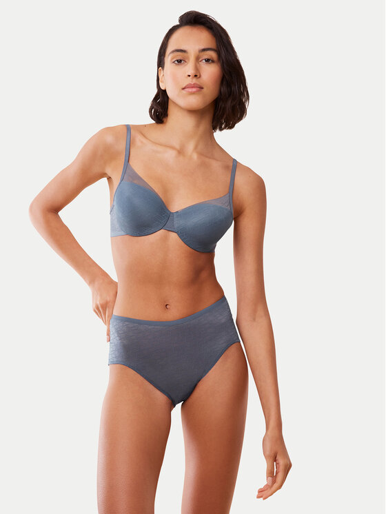 Triumph Triumph Chiloți clasici cu talie înaltă Triumph Signature Sheer Maxi EX 10215936 Albastru