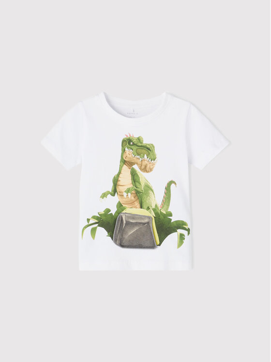 NAME IT T-krekls GIGANTOSAURUS 13199876 Balts Regular Fit