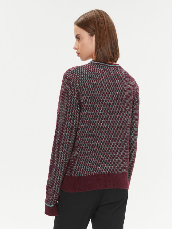 PINKO Pinko Svetr Scimpanze 102226 A1BH Bordó Regular Fit