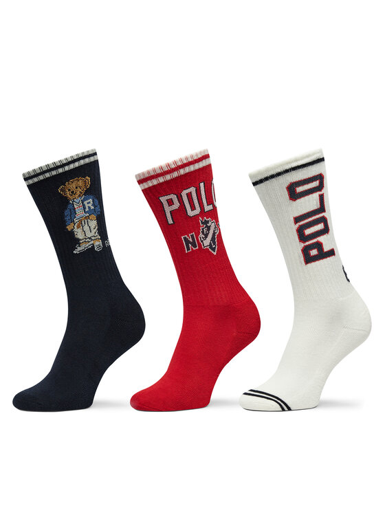 Polo Ralph Lauren Lot de 3 paires de chaussettes hautes homme 455955253001 Multicolore Modivo