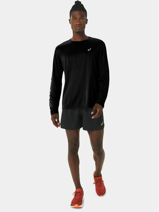 Asics Asics Majica z dolgimi rokavi Katakana Ls 2011C758 Črna Ahletic Fit