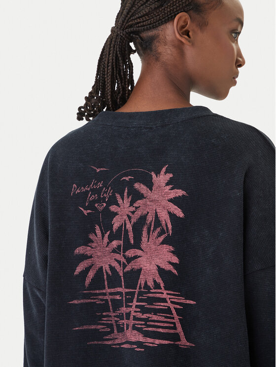 Roxy Roxy Bluza Eastside Midweight ERJKT04381 Črna Boxy Fit