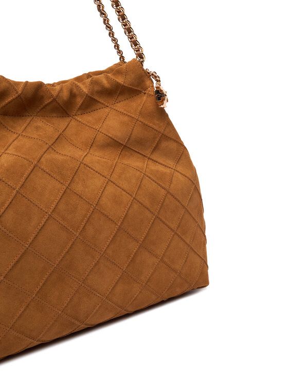Tory Burch Tory Burch Τσάντα Fleming Suede 166064 Καφέ