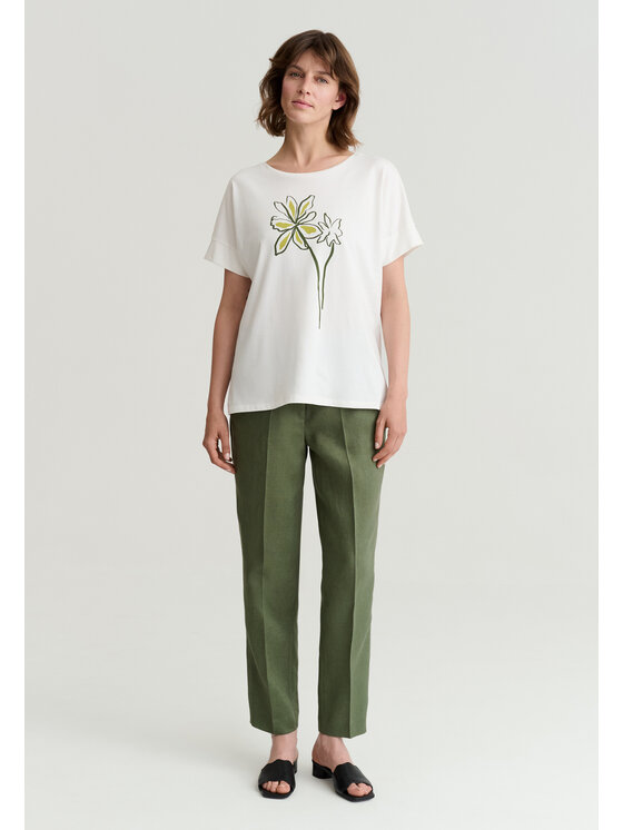 TATUUM TATUUM T-Shirt MONKI 2 Krémová Classic Fit