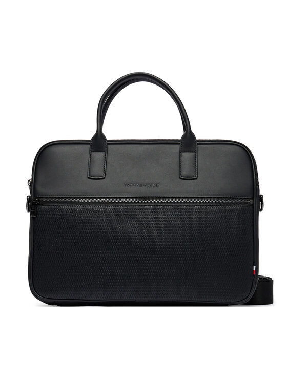 Tommy Hilfiger Tommy Hilfiger Taška na laptop Th Woven Computer Bag AM0AM14094 Čierna
