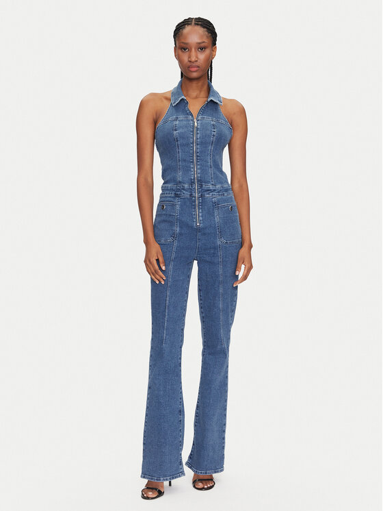 Guess Guess Salopetă W5GD1C D4LT0 Albastru Regular Fit