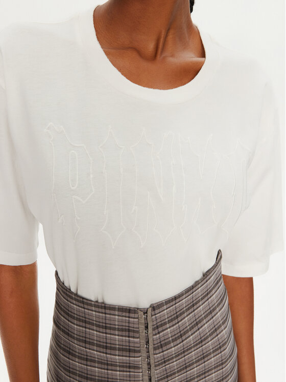 PINKO PINKO T-Shirt Scanner 101704 A23W Bílá Relaxed Fit