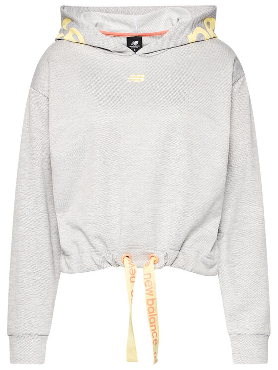 new balance relentless cinched hem hoodie
