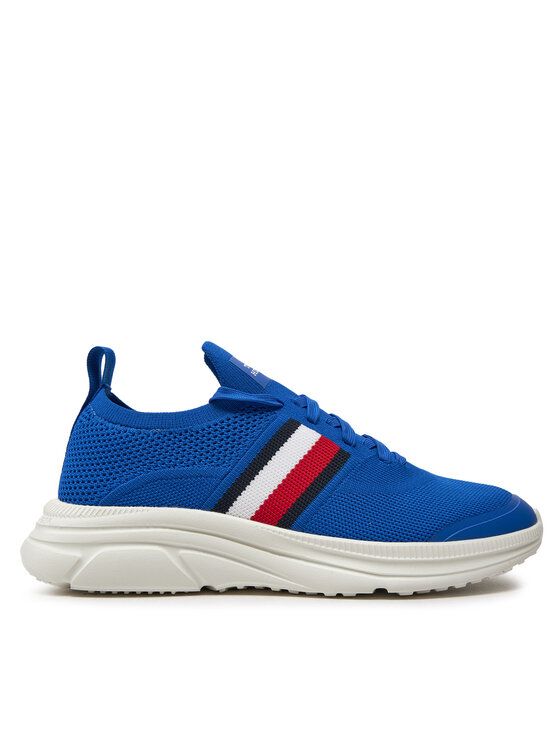 Tommy Hilfiger Superge Modern Runner Knit Stripes Ess FM0FM04798 Modra