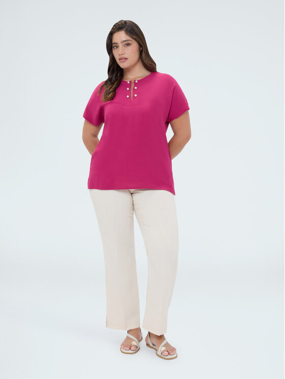 Fiorella Rubino Fiorella Rubino T-Shirt G09DL009112N016 Różowy Regular Fit