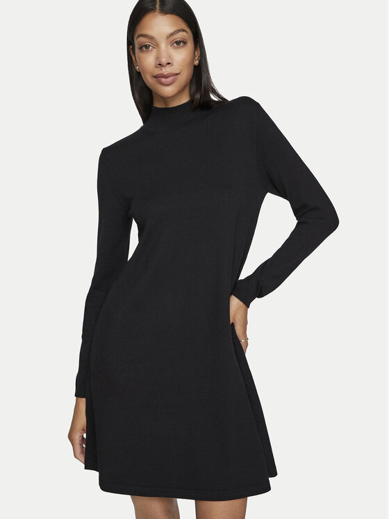 Vila Vila Trikotažinė suknelė Comfy 14087511 Juoda Regular Fit