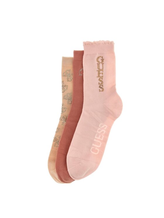 Guess Guess Zestaw 3 par niskich skarpet męskich 171749 Kolorowy