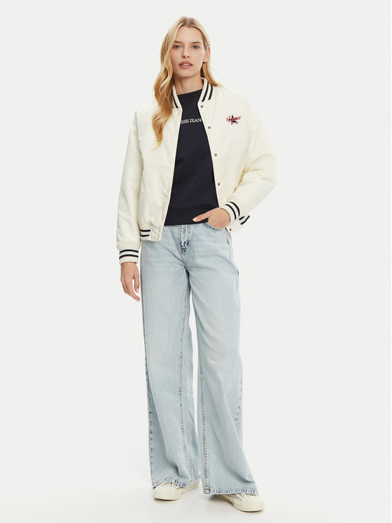 Guess Jeans Guess Jeans Bomber dzseki W5RL43 WHAA2 Bézs Regular Fit