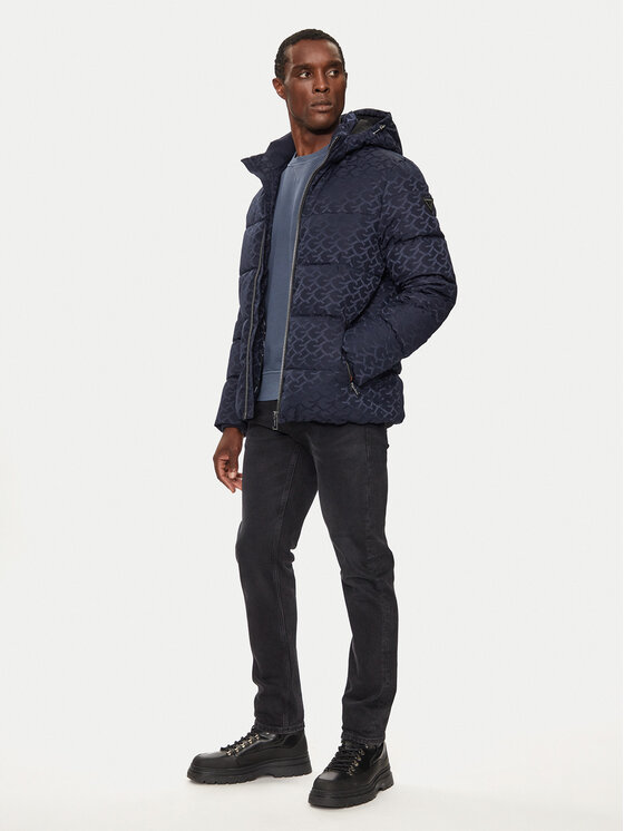 Guess Guess Пухено яке M4BL42 WG9L2 Тъмносин Regular Fit