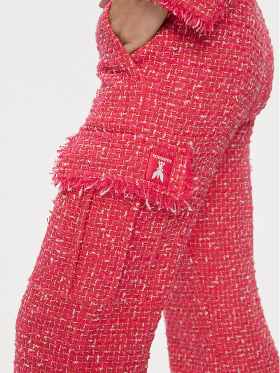 Patrizia Pepe Patrizia Pepe Kalhoty z materiálu 8P0601/A376-F592 Růžová Flare Fit