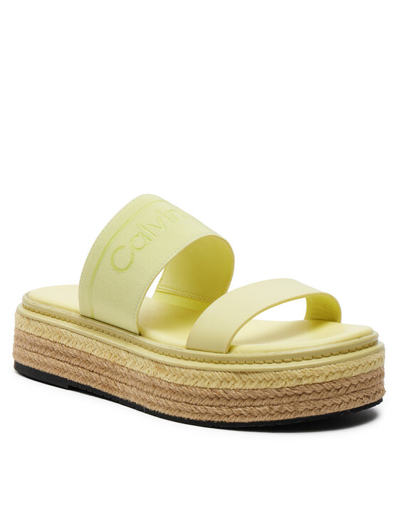 Calvin Klein Calvin Klein Šľapky Wedge Slide He HW0HW01966 Žltá