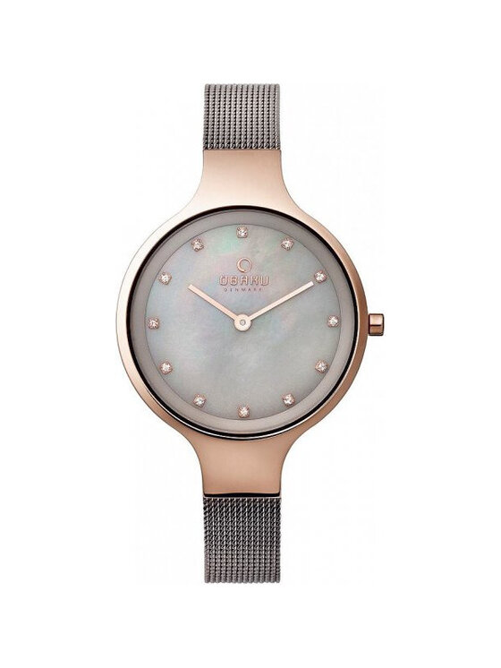 Obaku Obaku Zegarek V173LXVJMJ Srebrny