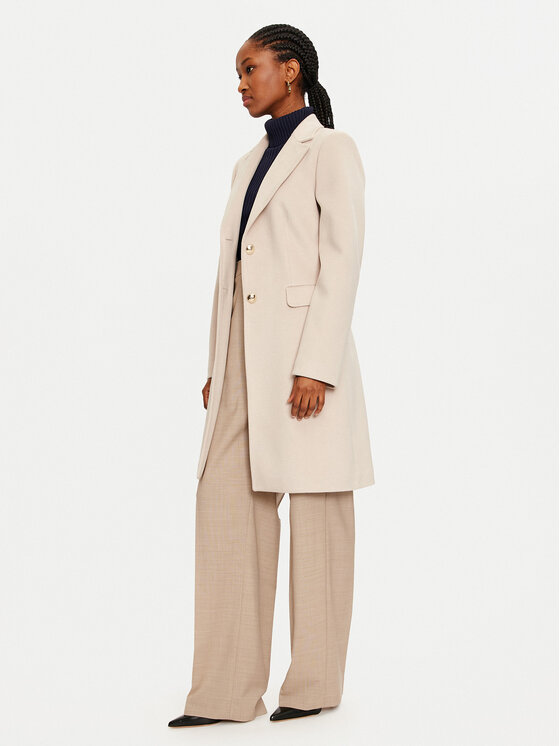 Maryley Maryley Преходно палто 24IB808/14CA Бежов Regular Fit
