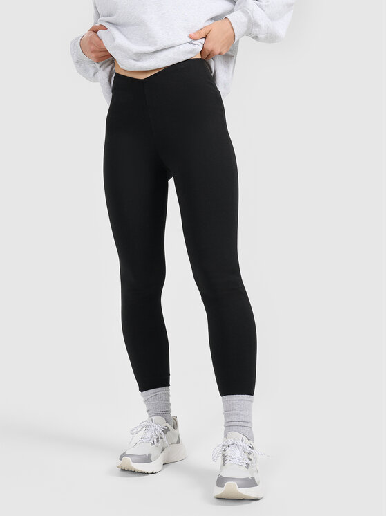 4F 4F Legginsy AMERICAN DREAM Czarny Slim Fit