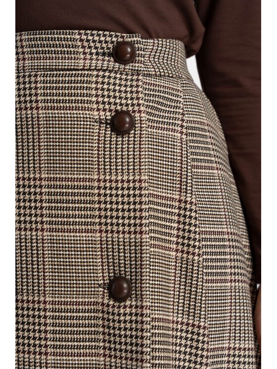 CLICK CLICK Φούστα midi 50-731 Καφέ Relaxed Fit