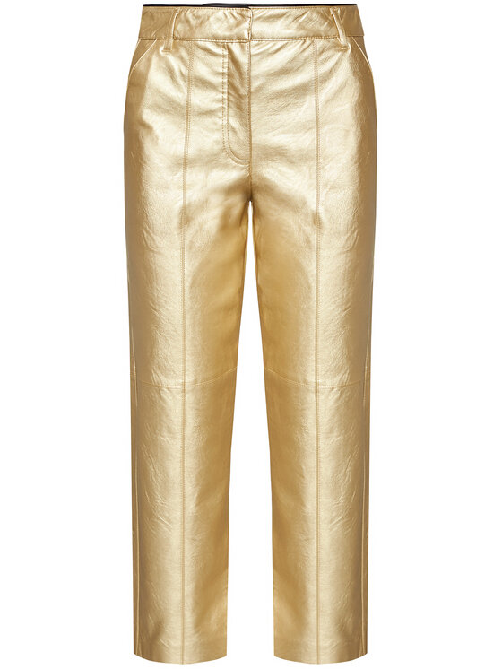 PINKO Pinko Pantaloni in similpelle UNIQUENESS Busoni PE21 UNQS 1Q1088 Y6VG Oro Regular Fit