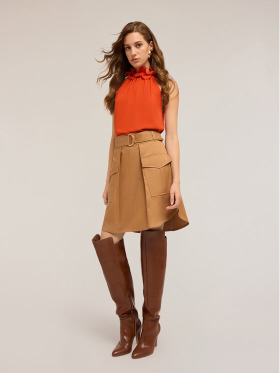 Motivi Motivi Minigonna 1250Q001109N012 Marrone A-Line Fit