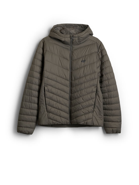 4F 4F Kurtka puchowa BASIC+ Khaki Regular Fit
